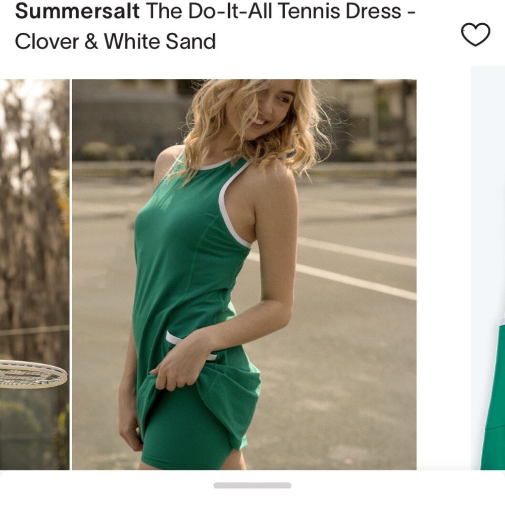 Summersalt Workout Tennis Active Dress - Clover & White